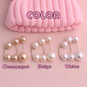 Pearl Pin Brooch: Knitwear Shawl Pin - Elegant Cardigan Fastener