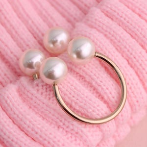 Knitwear Dual Pearl Round Pin Button - Pearl Pin Brooch, Shawl Pin, An Alternative To Buttons For Your Knits, Cardigan Clasp