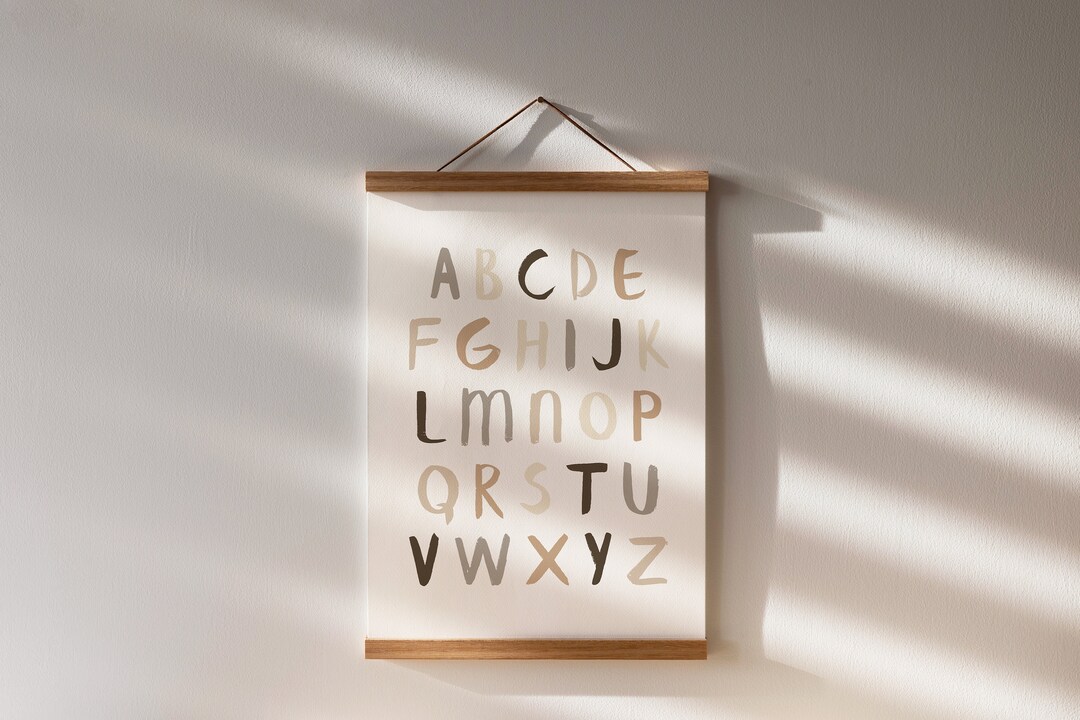 ABC Alphabet Poster - Digital Nursery Wall Art - Printable Kids Room ...