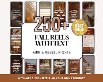 Fall Aesthetic MRR PLR Faceless Reels, Cozy Autumn Videos, Faceless Digital Marketing, Master Resell Rights Thanksgiving Reels