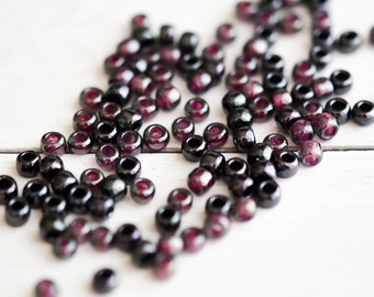 Little Blackberry - 6/0 TOHO Grey, Magenta Lined, Amethyst Seed Bead Mix - 15 Grams