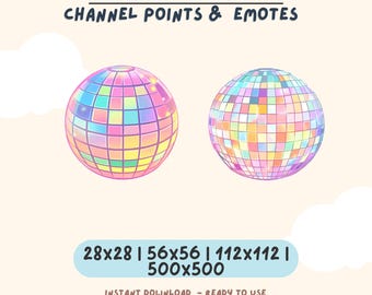 Disco Ball Emote | Twitch Channel Point Reward (Digital Download)