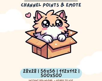 Cat in a Box Emote | Twitch & Discord Icon (Digital Download