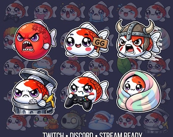 Koi Fish Emote Pack | 30 Funny Anime Streamer Assets