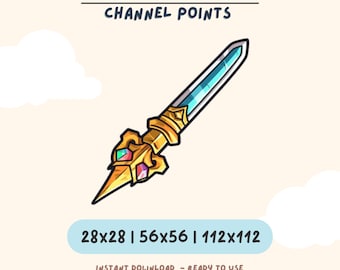 Unique Sword Emote for Twitch Streamers, Engage Viewers with Custom Channel Points