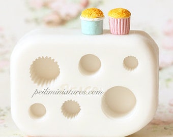 Miniature Cupcake Base Mold for 1/12 and 1/6 Scale