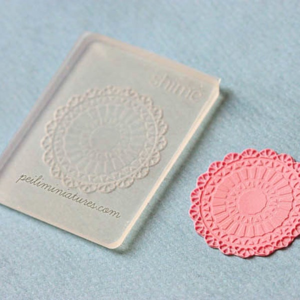 Miniature Doily Mold - Round Silicone Lace Mold