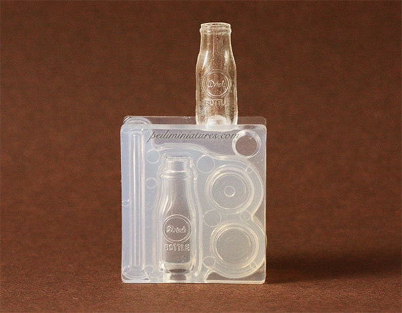 Dollhouse Miniature Milk Bottle With Lid and Straw Silicone - Etsy Canada