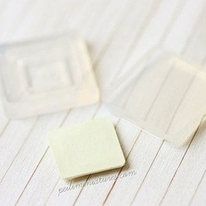 Miniature Clay Mold Push Mold for Square Plate