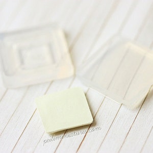 Miniature Clay Mold Push Mold for Square Plate image 1