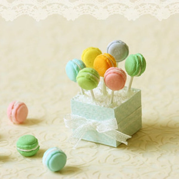 Dollhouse Miniature Food - Macaron Pops