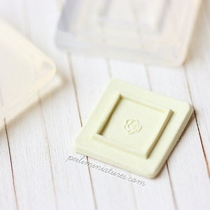 Miniature Clay Mold Push Mold for Square Plate image 2