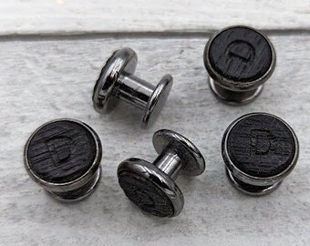 Groomsmen Bourbon Barrel Tuxedo Studs / Personalized Shirt Studs / Stud Set / Shirt Stud Set / Wedding Shirt Studs / Groom Shirt Studs