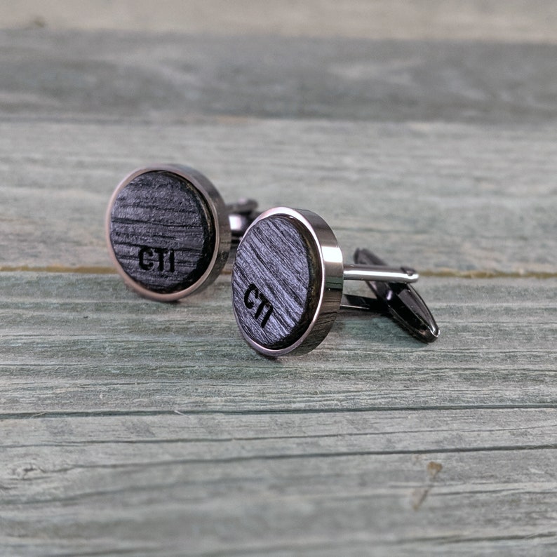 Cufflinks Crafted from a Bourbon Barrel / Groomsmen Cufflinks / Groomsmen Gift / Custom Cufflinks / Personalized / Wedding Gift / Cuff Links image 4