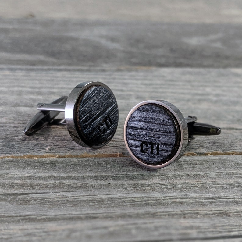 Cufflinks Crafted from a Bourbon Barrel / Groomsmen Cufflinks / Groomsmen Gift / Custom Cufflinks / Personalized / Wedding Gift / Cuff Links image 3