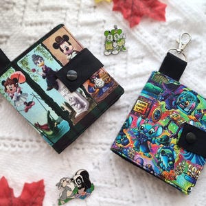 Not So Scary Disney Themed Portable Trading Pin Book Wallet Mini with Carry Clasp for Pin Storage & Disney Holiday Pin Trading.