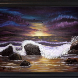 Ocean Waves, Acrylic painting image 1