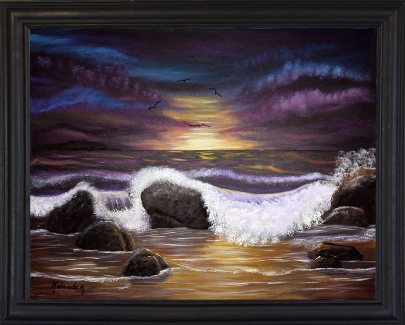 Ocean Waves, Acrylic painting image 1