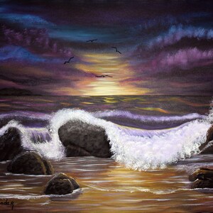 Ocean Waves, Acrylic painting image 2