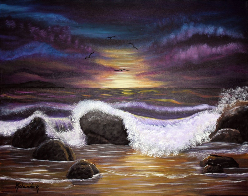 Ocean Waves, Acrylic painting image 2