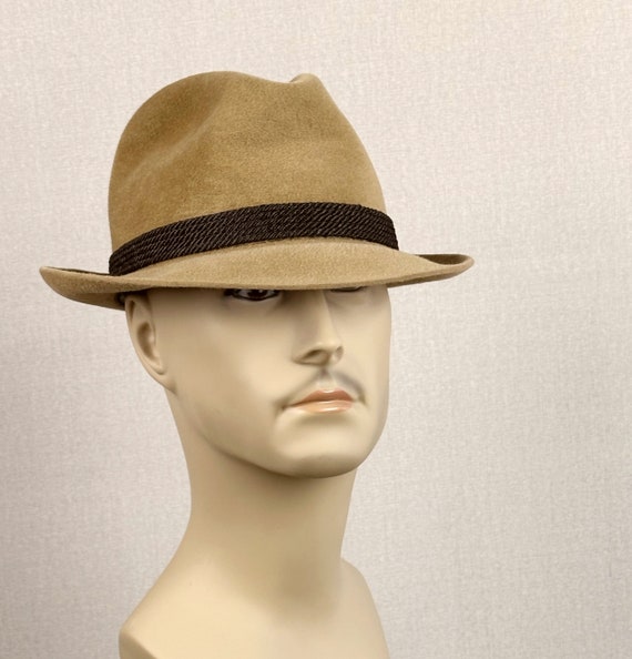 Vintage 60s Cavanagh Fedora – Tan Fur Felt, Size 7 1/8 - Etsy display picture 1