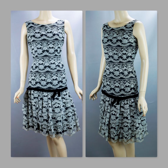 Vtg Dress, Party Dress, 1950s Formal Dress, Black