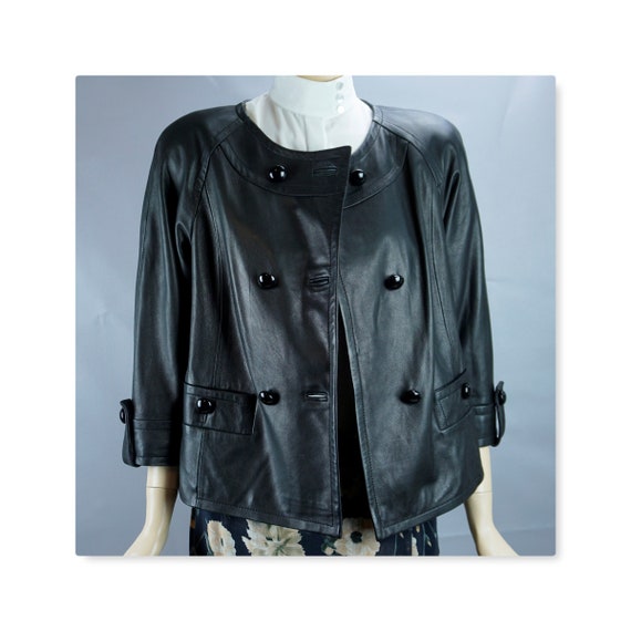 Black Leather Jacket, Double Breasted Leather Jack