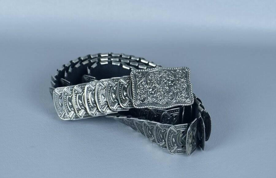 Vintage 80s Silver Stretch Disk Belt - Etsy