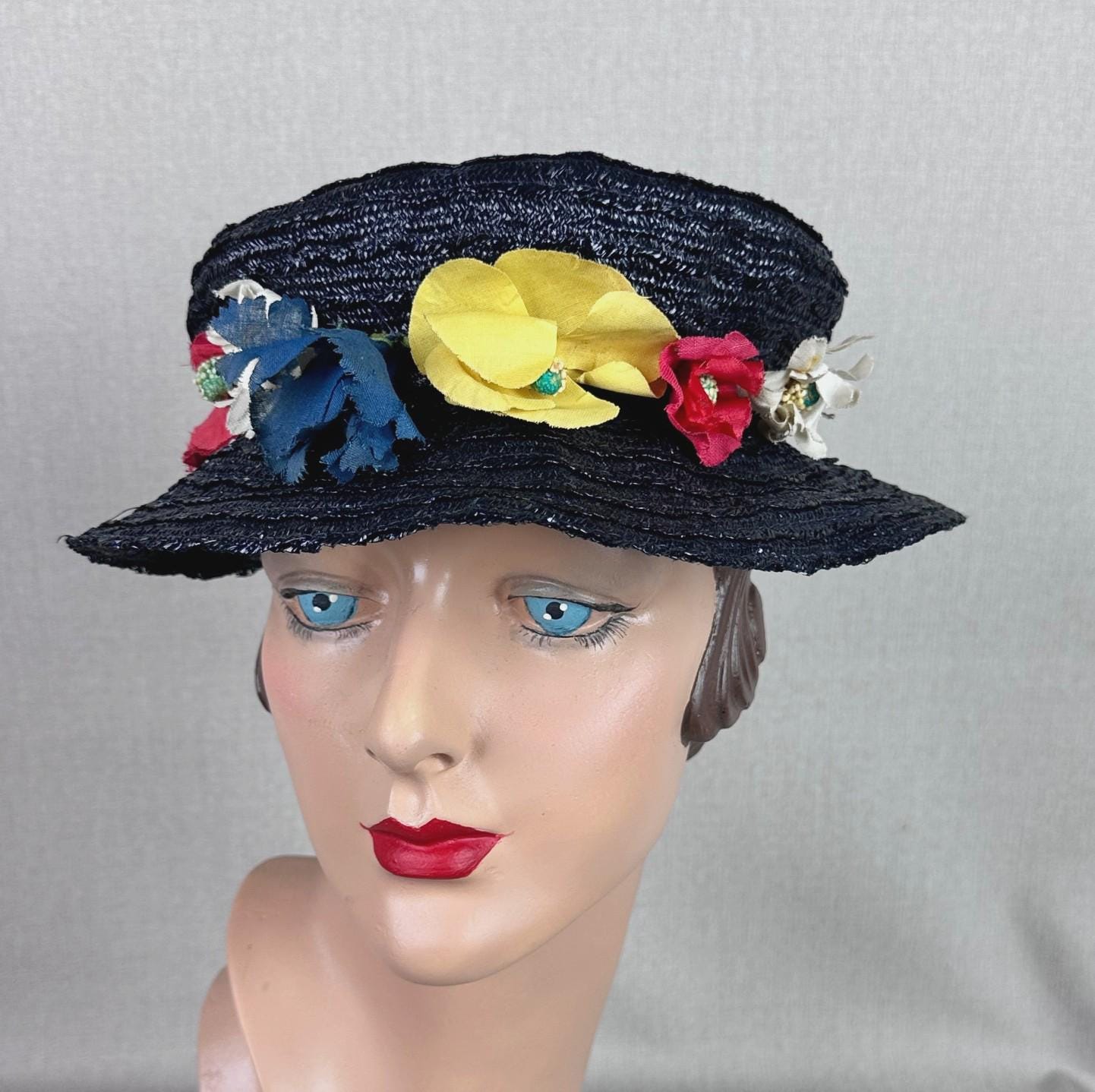 Straw Hat Open Crown - Etsy