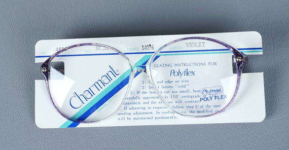 80s Violet NOS Oversize Eyeglass Frames by Charma… - image 6