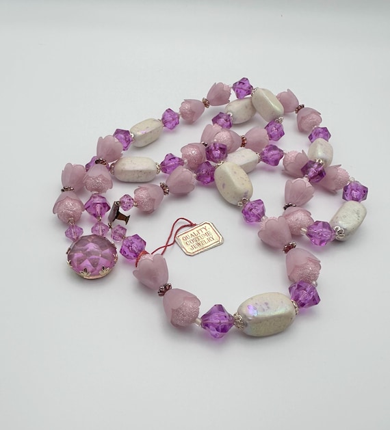 Collier Perles Violet Kenneth Jay Lane KJL - Perles En Verre Et Cristal - Occasion Femme