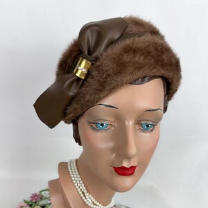 Vintage Taupe Faux Fur Hat - Etsy display picture 2