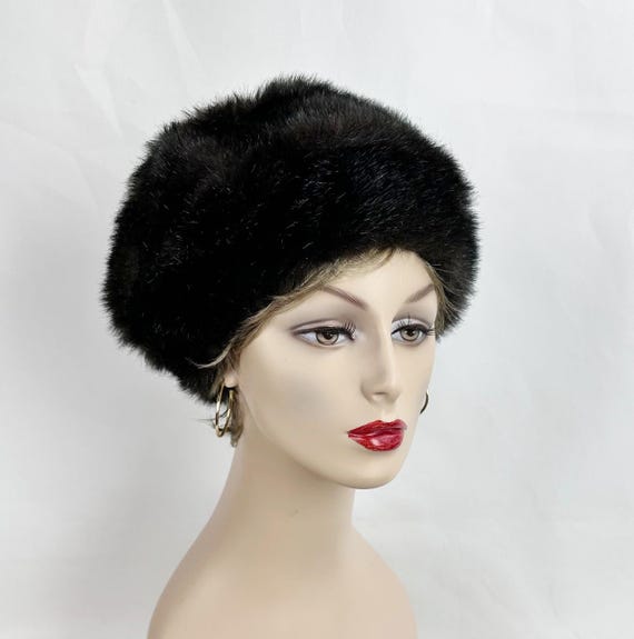 Vintage 90s Brown Faux Fur Turban Style Hat - Etsy display picture 3