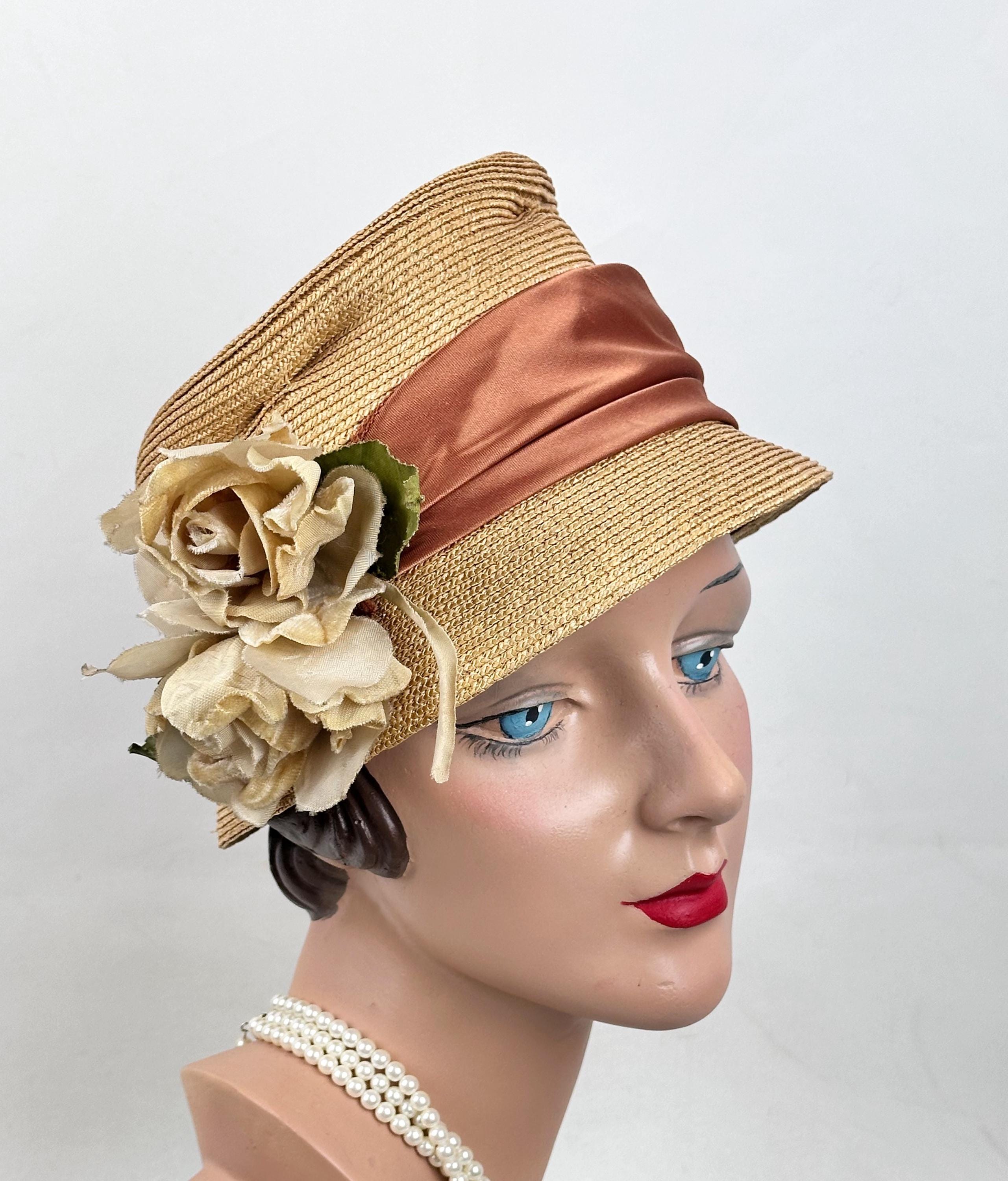 Vintage 60s Lilly Dache Straw Cloche Style Hat, Dachettes  display picture 2