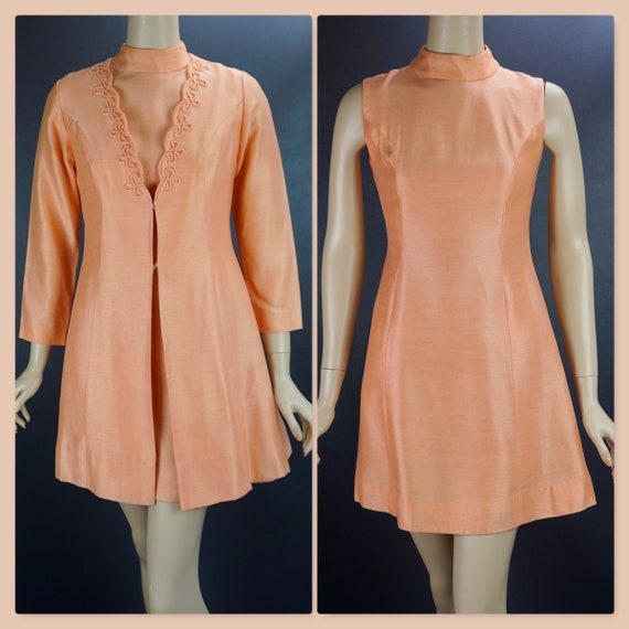 MOD Dress and Coat, Tangerine Mini Dress, Tangerin