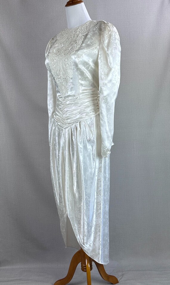 80s Scott McClintock Ivory White Jacquard Wedding… - image 5