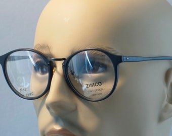 80s Black Oversized NOS Eyeglass Frames by Zimco