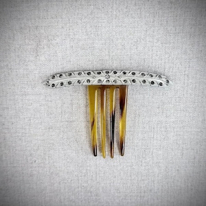 Vintage 80s Rhinestone Hair Comb, Hair Accessory