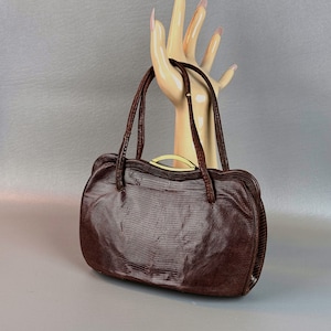 Vintage 50s Small Lizard, Reptile Skin Handbag