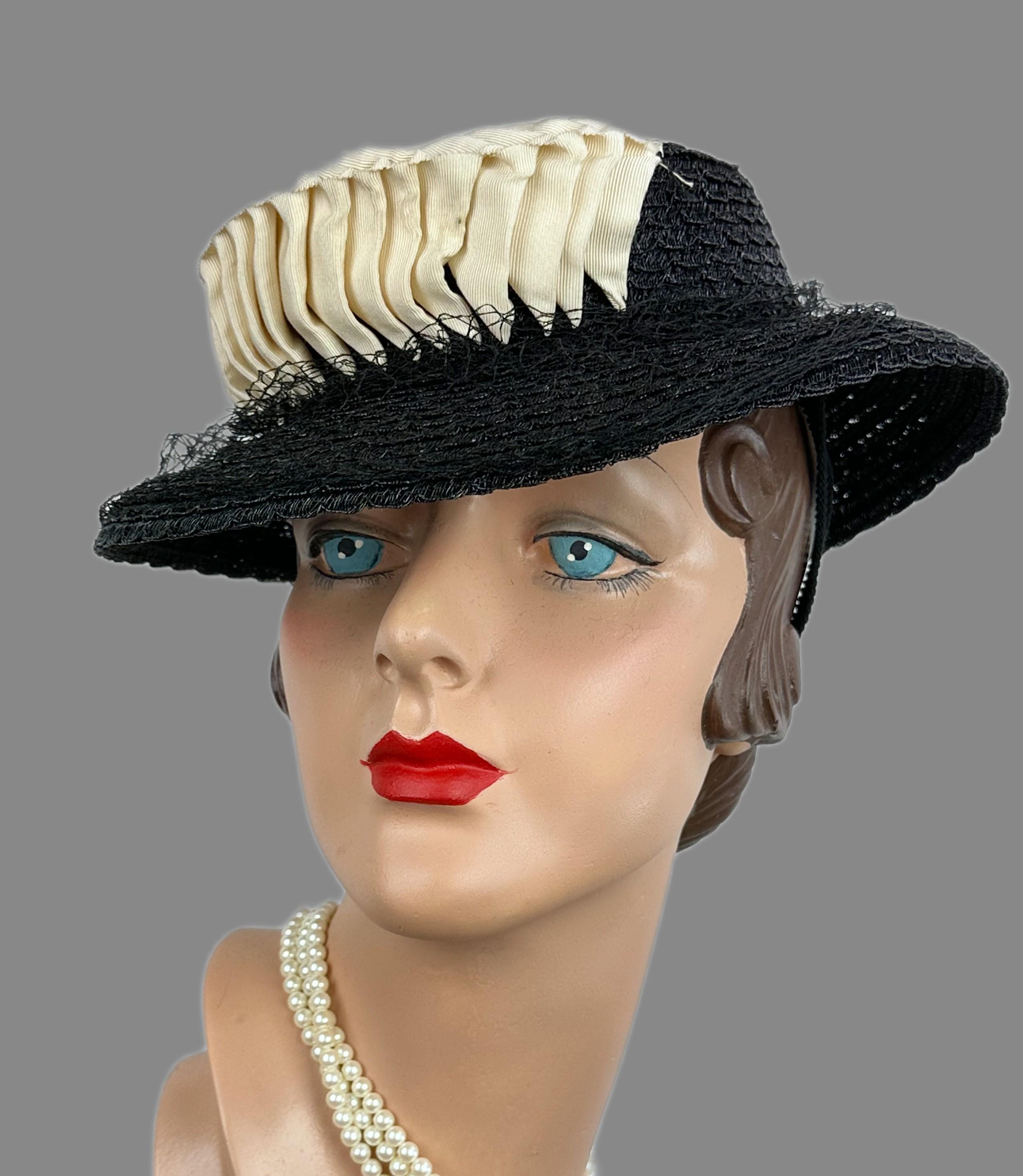 Millinery 40s Straw - Etsy display picture 3