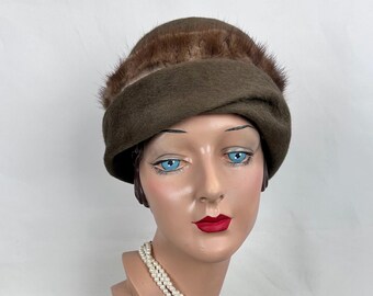 Vintage Helen Kaminski Cloche Style Hat Chocolate Brown  display picture 2