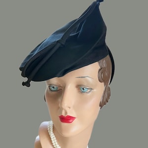 Tilted Womens Black Hat - Etsy display picture 3