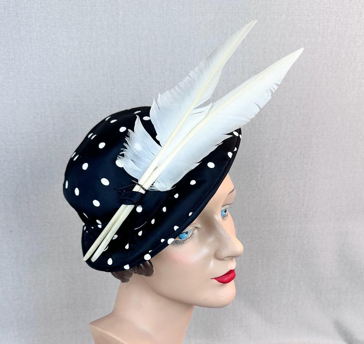 1950s White Feather Hat - Etsy display picture 1