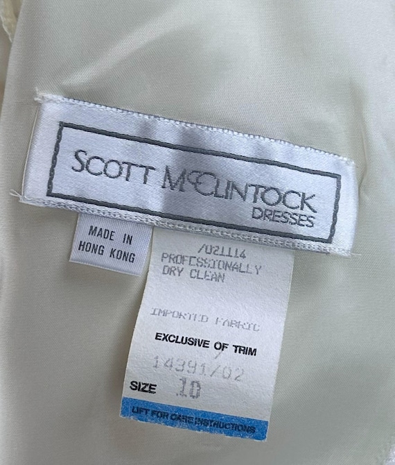 80s Scott McClintock Ivory White Jacquard Wedding… - image 9