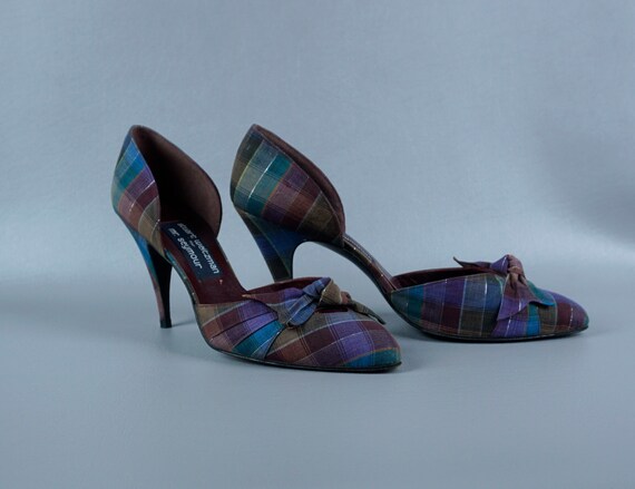 Vintage Heels, Stuart Weitzman Shoes, Plaid Spike