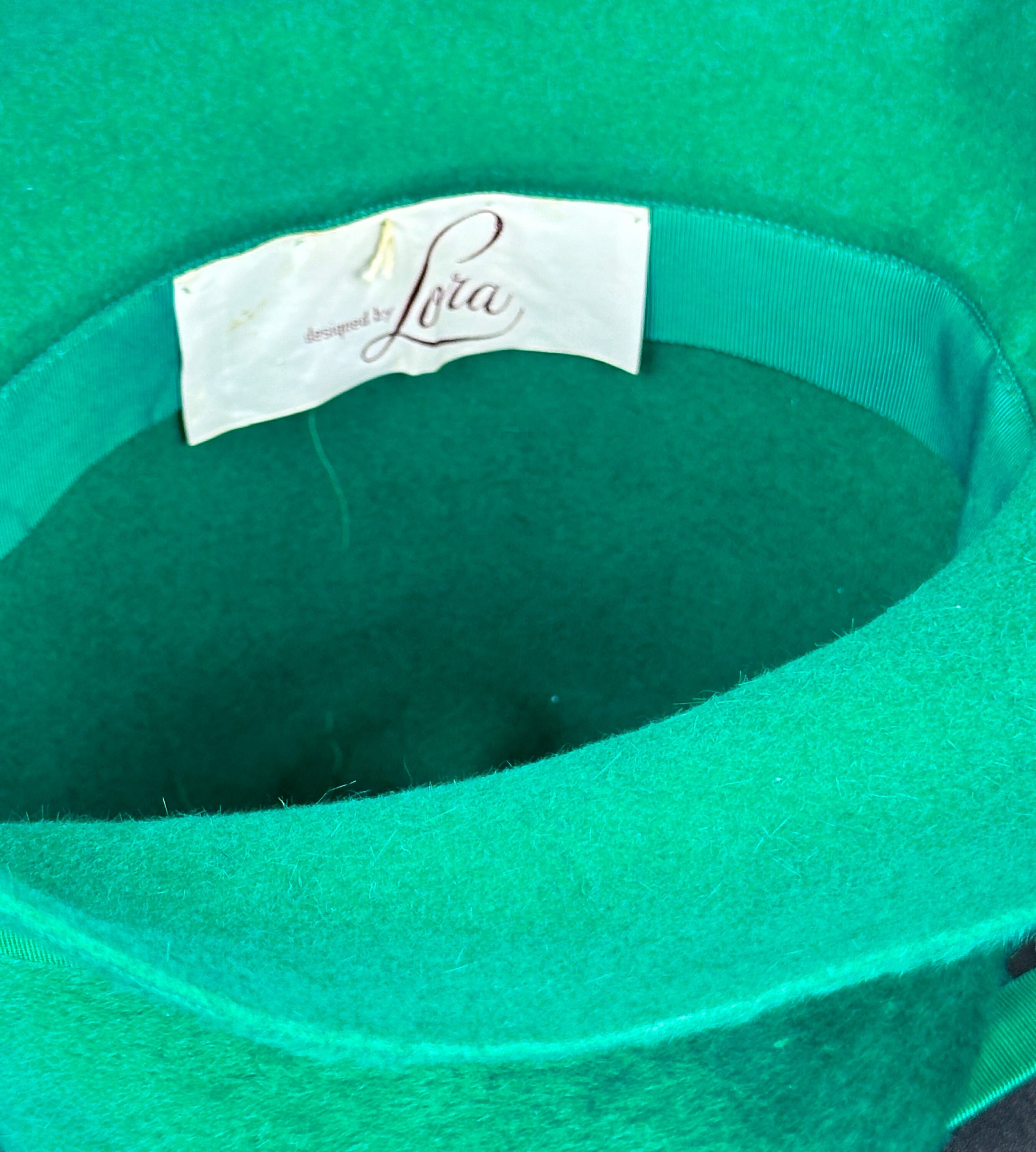 LACK OF COLOR LOLITA HAT CAP KELLY GREEN SUEDE LEATHER CAP HAT 70s RETRO SMALL 1489204-1.jpg?v=1748829607 main image 3