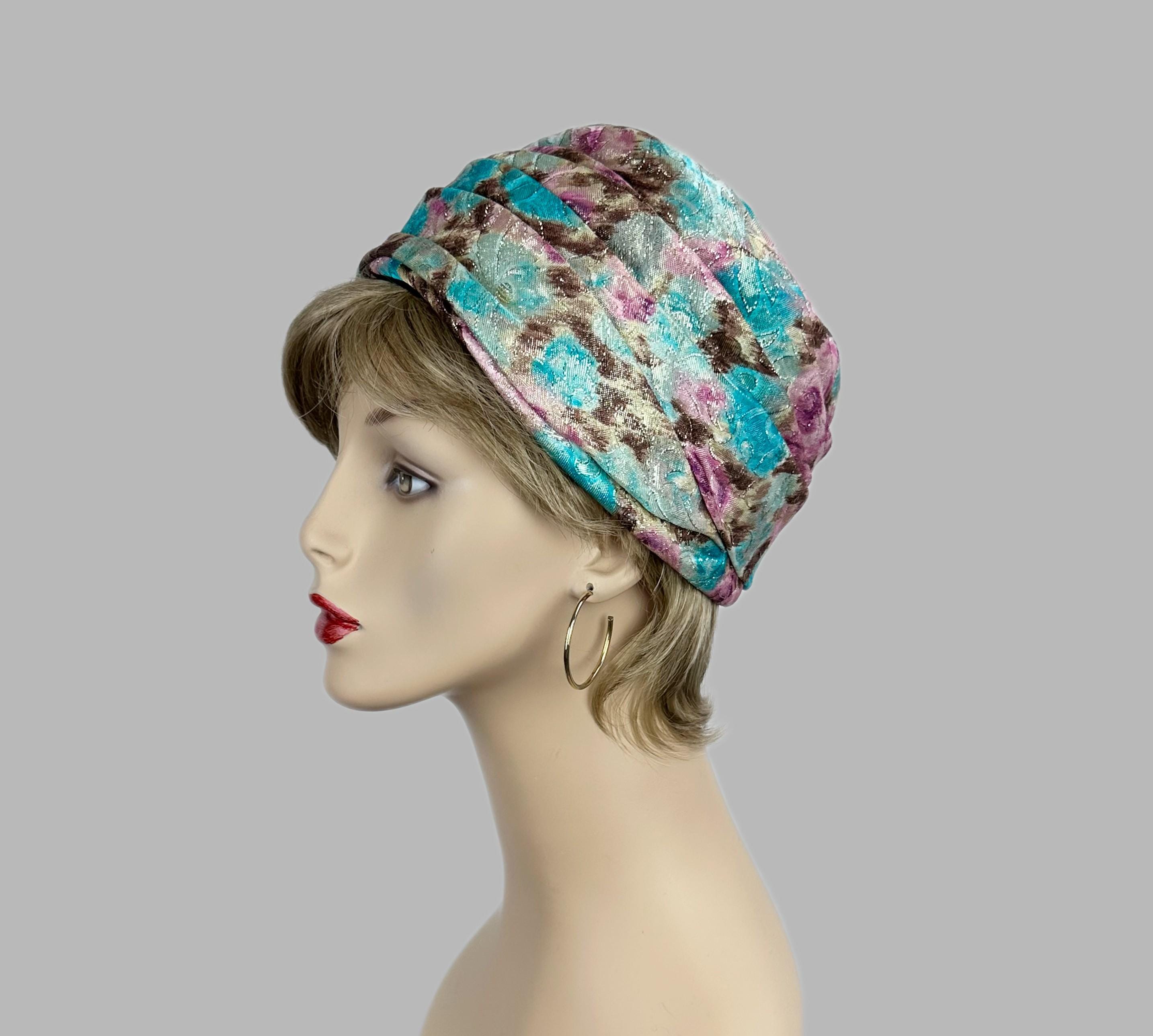 Vintage 1960s Miss Eileen Tan Wool Cloche Bucket Hat Gold Chain Trim Channel effortless Jackie-O-inspired elegance with this  main image 2