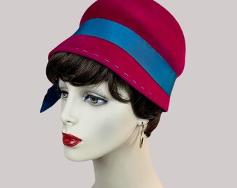 Vintage red velvet bucket hat Gene Doris Union made Bucket Red Vintage Hats for Women for sale | eBay main image 4