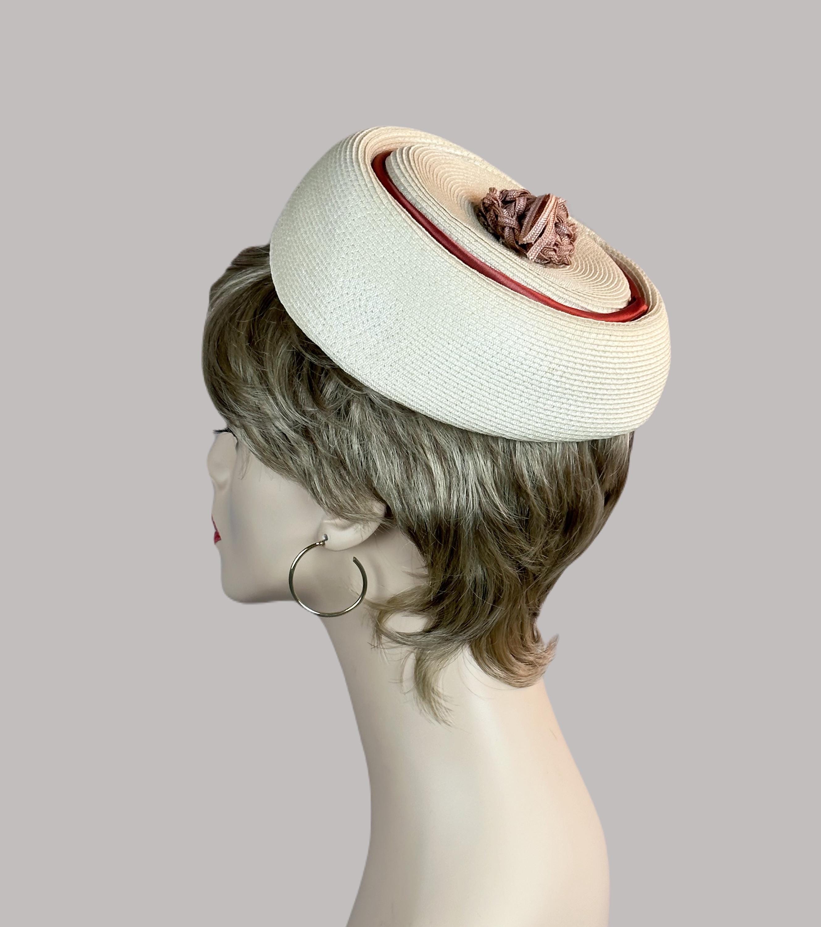 Vintage 60s Creamy White Straw Pillbox Hat - Etsy