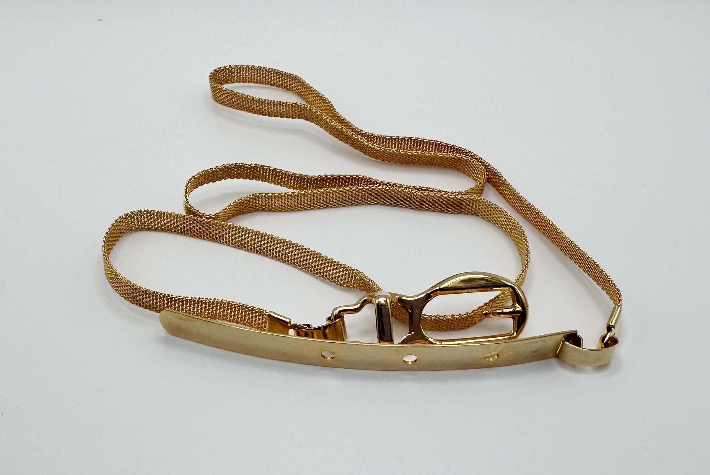 Vintage Narrow Gold Mesh Adjustable Belt